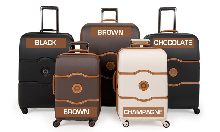 Delsey Chatelet Luggage Available in Colors: Champagne, Brown, Black, Chocolate/Tan