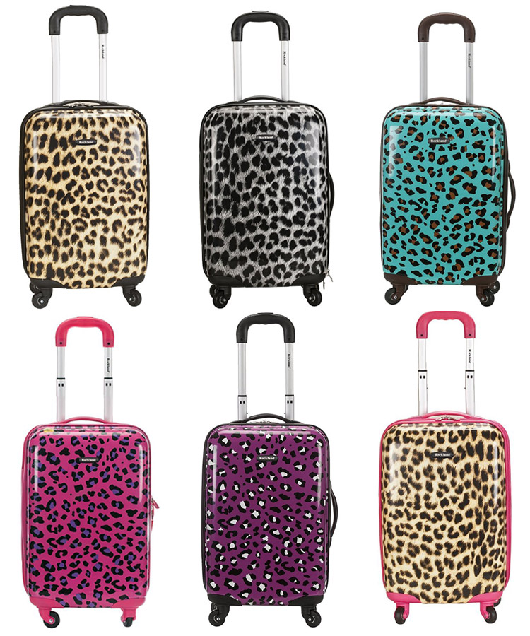 Rockland Leopard luggage comes in 6 feline-tastic colors