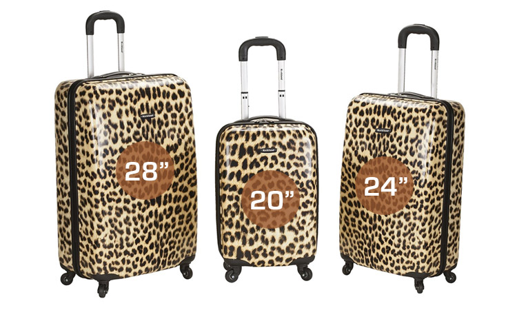 Rockland Leopard Luggage Set Sizes: 28