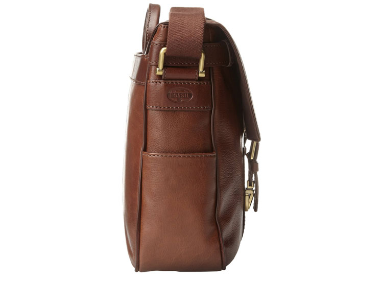 Fossil Men's Estate Saffiano Leather Messenger Bag | Genuine Leather