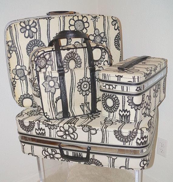 Porte-vêtements Vintage Samsonite - Vert Luxe, Motif Paisley, Rare, Souple, Unisexe