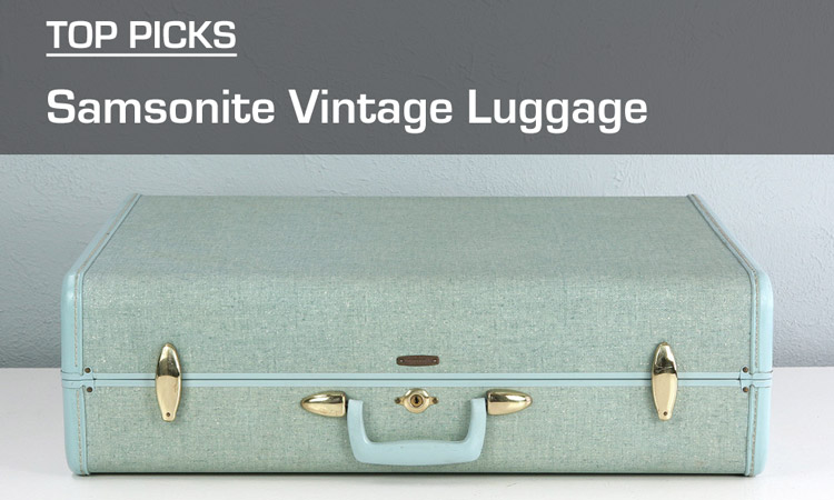 Vintage Suitcase Croc pattern Samsonite luggage Great for Stacking